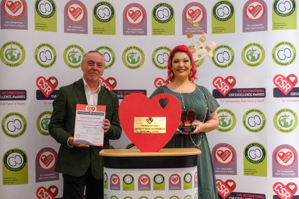 Pen Written Post Gold Sustainable Communications Award London