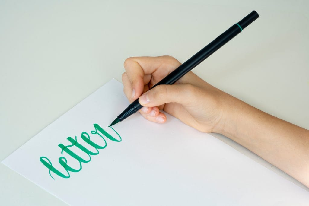 handwritten letter layout
